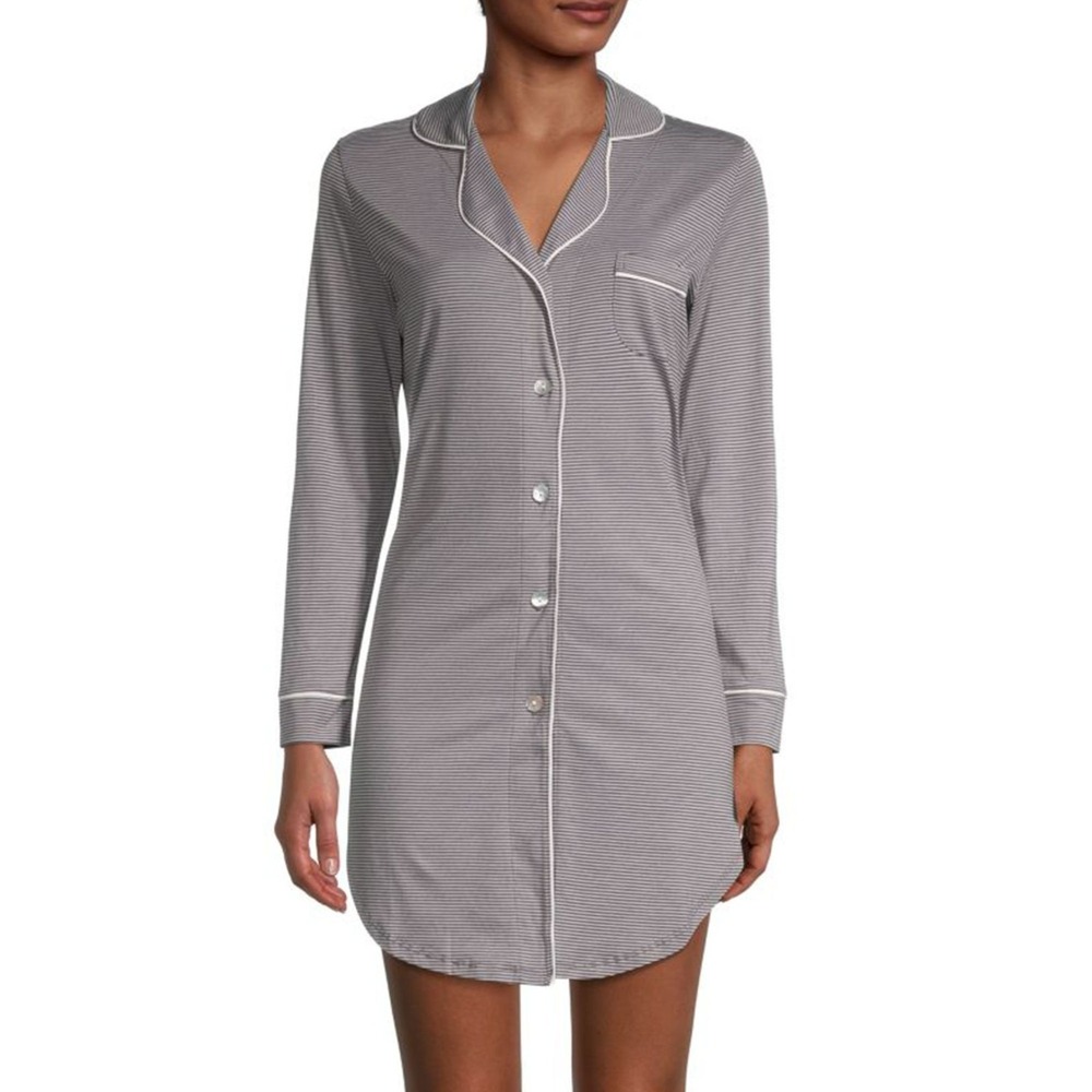 COSABELLA Striped Long Sleeve Sleepshirt Small Size